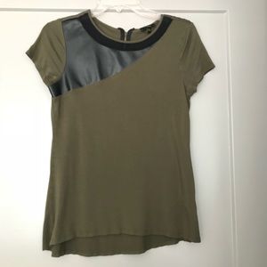 Short sleeve olive green top